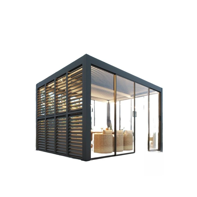 Glass sun room outdoor simple transparent house courtyard habitable pavilion aluminum alloy splicing house
