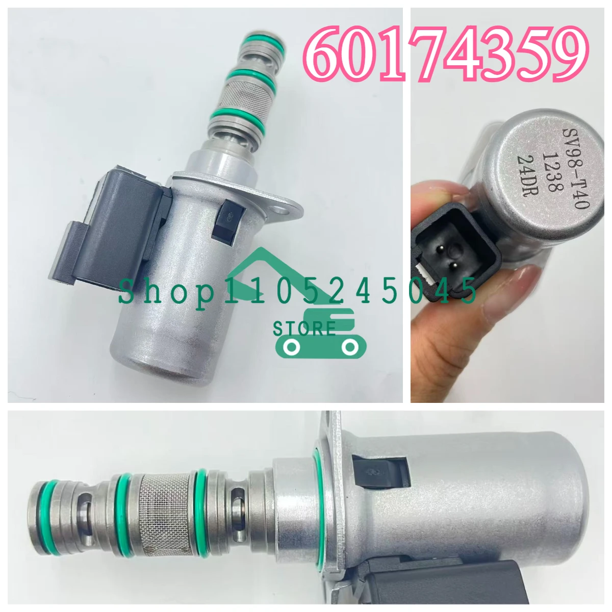 

60174359 4211145 SV98-T40 High Quality Excavator Solenoid Valve Transmission 12V 24V Solenoid Valve