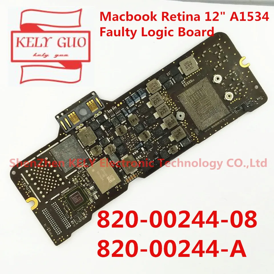 Faulty logic motherboard 2016years 820-00045 2015yesrs 820-00244-A 820-00244-08 820-00244 for Macbook Retina 12