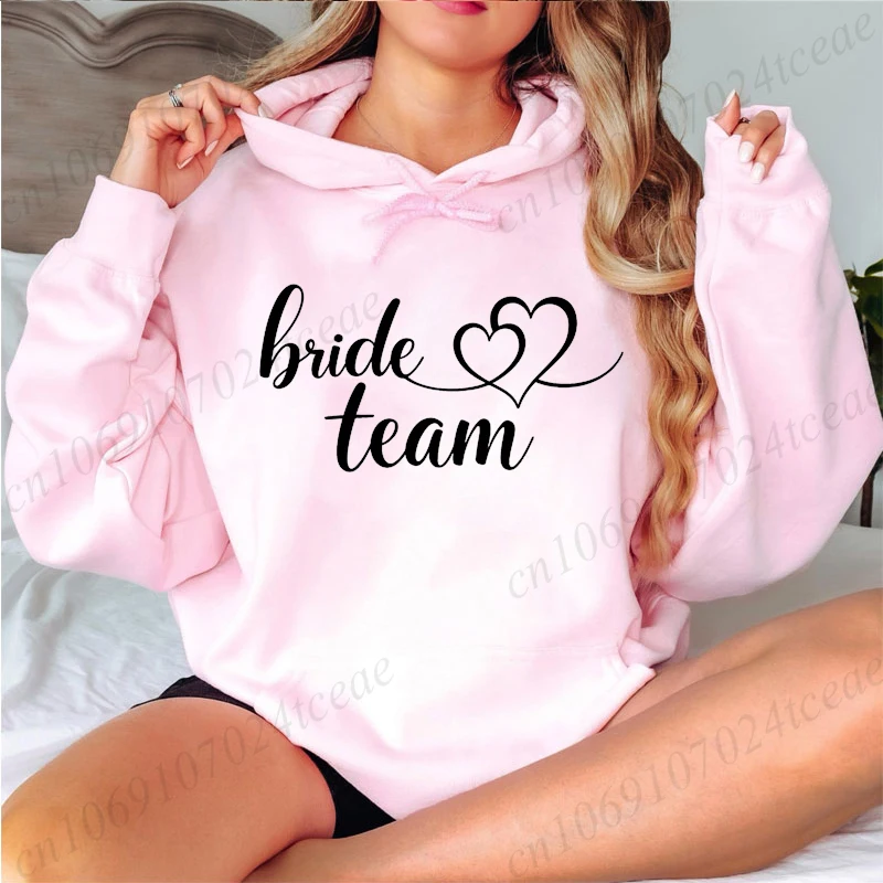 كنزات نسائية بغطاء للرأس ملابس علوية مريحة لفريق العروس العازبة ملابس رياضية لوصيفة العروس وحفلات الزفاف مع قلنسوة سوداديرا فيلبا موليتوم #1