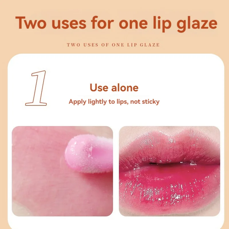 Crystal Lip Oil Moisturizing Plumping Lip Mask Clear Lip Serum Oil Reduce Lip Lines Tint No Sticky Plumping Care Lip Gloss