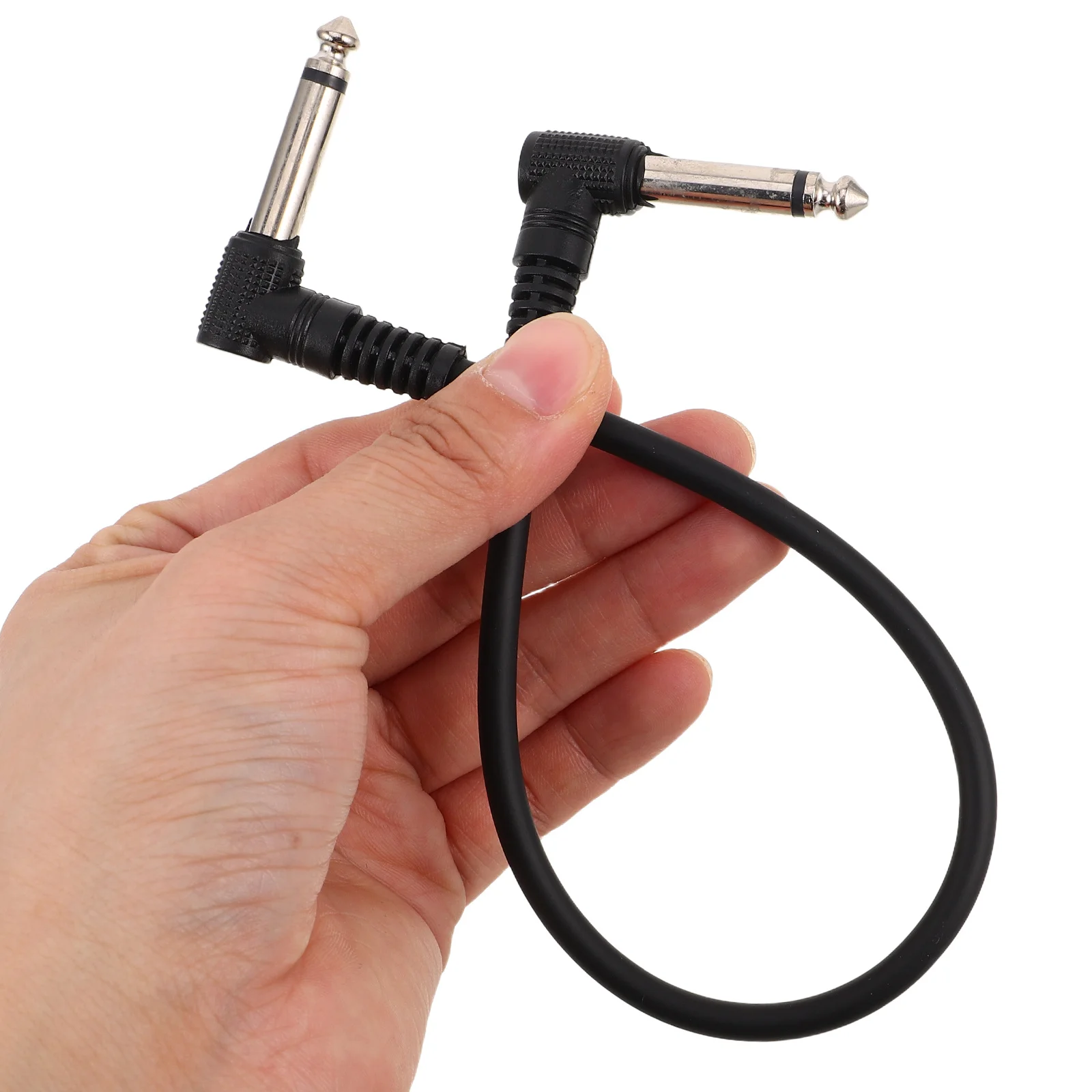 6 szt. Krótki kabel połączeniowy do gitary elektrycznej, 30 cm, kabel audio do pedałów, redukcja szumów, połączenie efektów, przewód do wzmacniacza gitarowego
