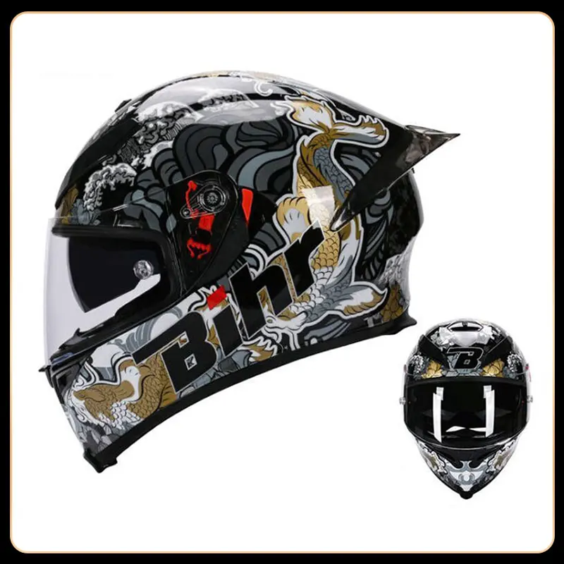 Full Face Motorcycle Helmet Multiple Gear Adjustment Unisex Helmet DOT ECE Approved Riding Motocross Racing Motobike Helmet