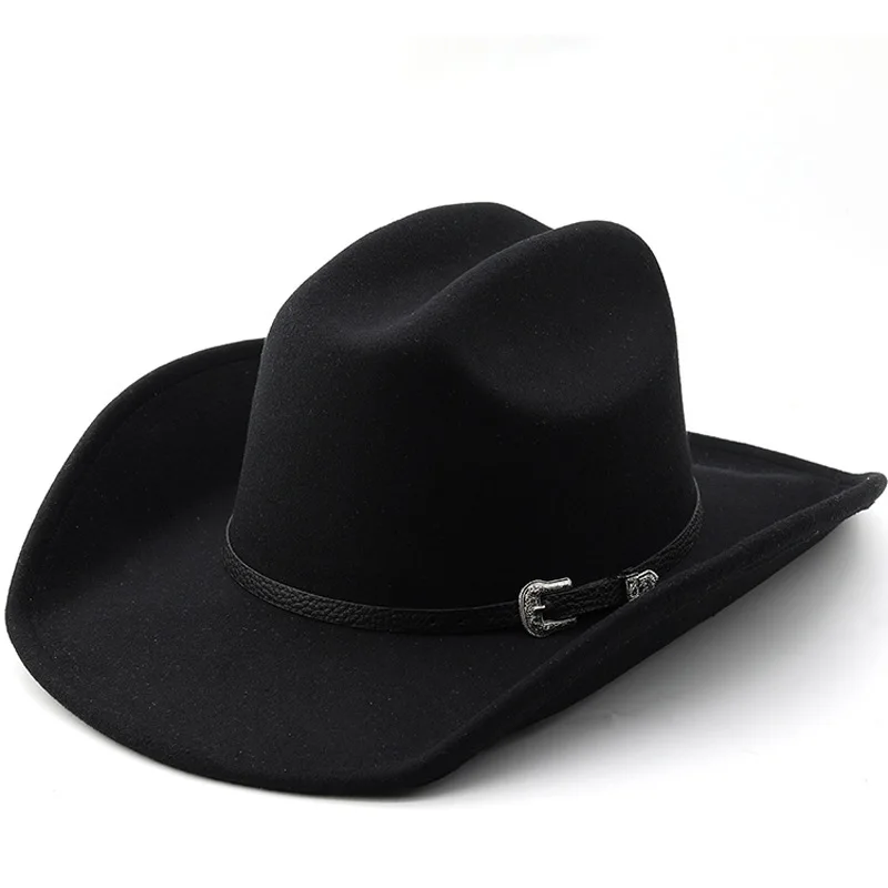 Western Men's And Women's Fashion, With A Straight Top, Right Angle, Upturned Edge, Woolen Ethnic Style, Tibetan Cowboy