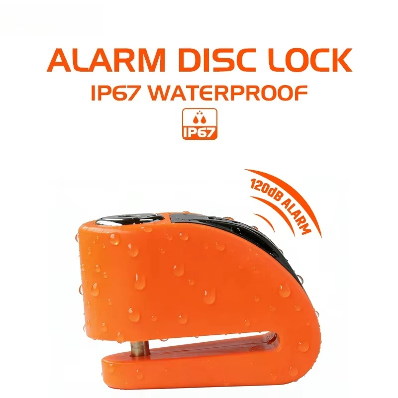 

Newly designed manganese steel bicycle lock Motorcycle disc lock Automatic disc lock with key for indoor and outdoor use