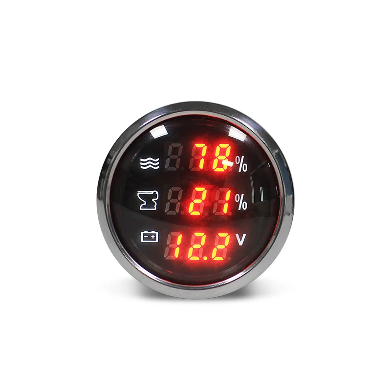 52Mm 9-32v 3-in-1 Digital Meter for Automobile and Motorcycle Tractor Water Temperature and Voltmeter