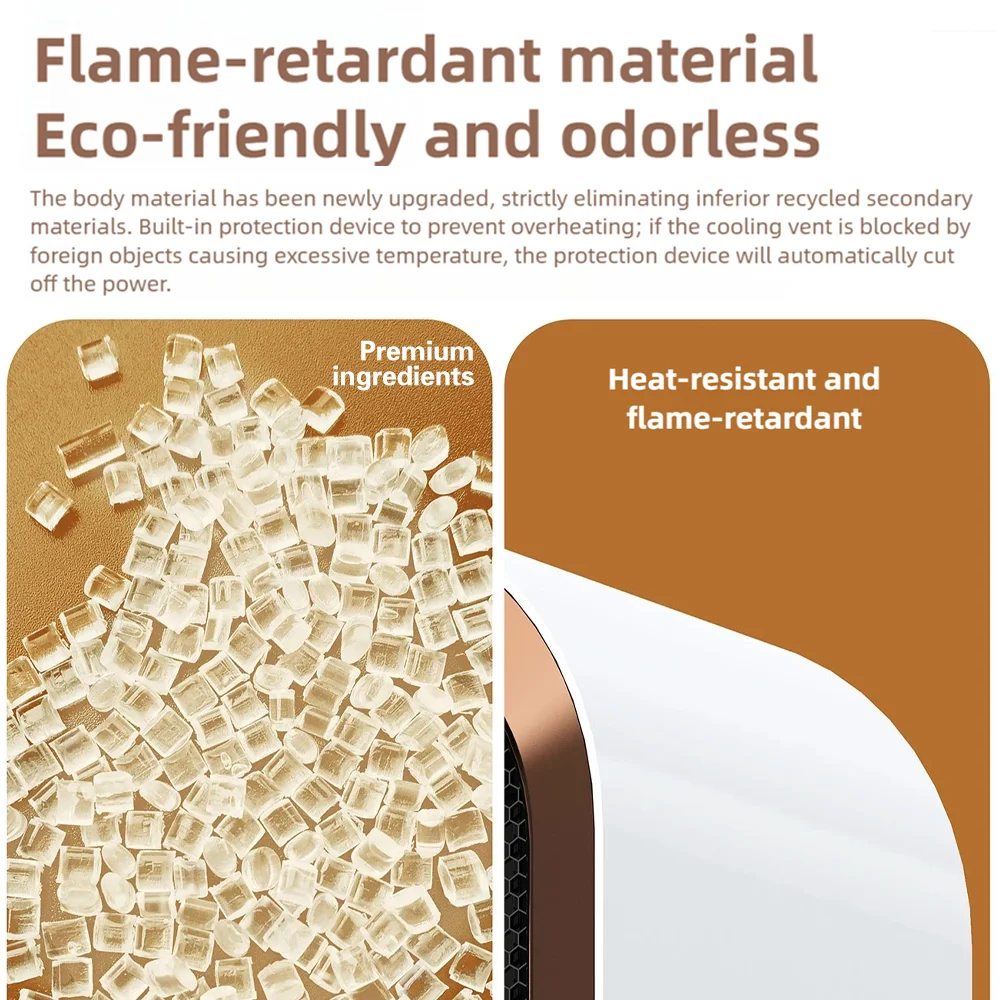 2025 new1200w aquecedor elétrico portátil mini ventilador de mesa aquecedor inteligente máquina ar quente casa quarto escritório aquecedor inverno