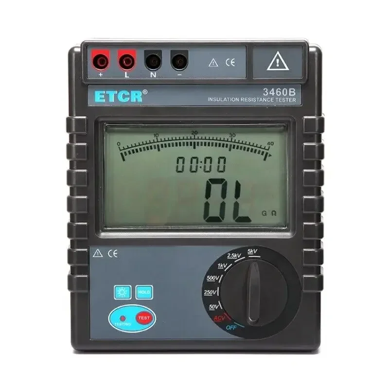 5000V,0.1Mohm - 400Gohm ,AC/DC0V-750V hv insulation resistance tester