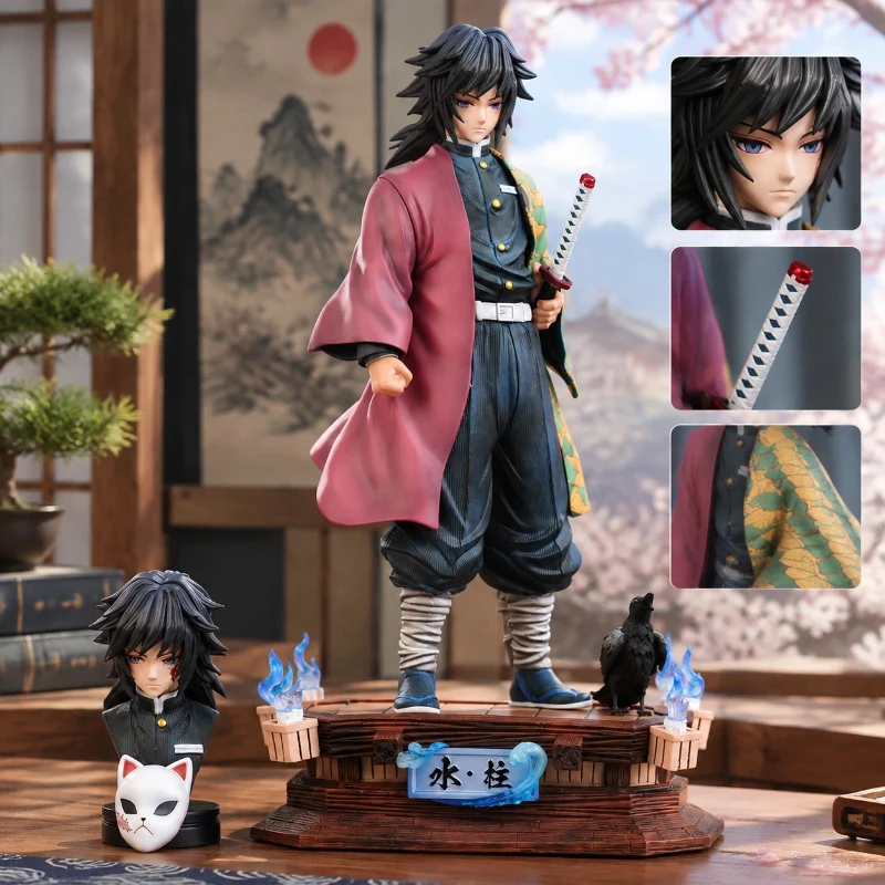 figurine-gk-d'anime-demon-slayer-giyu-tomioka-33-cm-13-pouces-tete-interchangeable-sculpture-decoration-de-bureau-modele-de-collection-jouet-cadeau