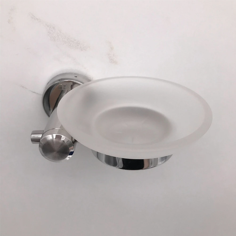 

1Set Contemporary Wall Mount Soap Holder High-Quality 304 Stainless Steel Soap Dish for Home Bathroom Storage Rack
