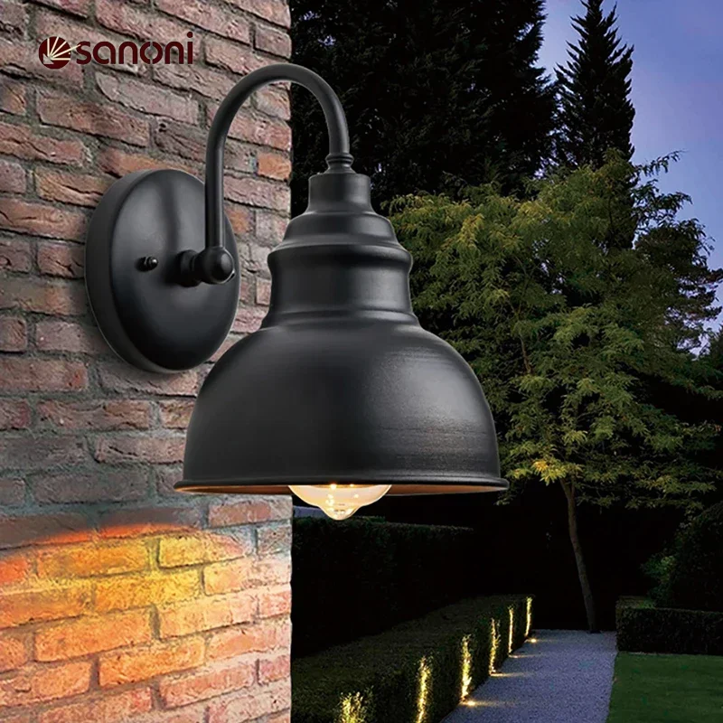 

Retro Wall Lamp Outdoor Waterproof Sconce American Country Loft Garden Porch/Balcony/Doorway/Industrial Courtyard Decor Lighting