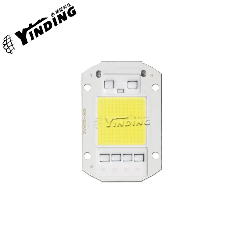 2pcs YINDING YD-4060 COB LED 50W high power Light Emitting Diode 7800-8000K Cold White light  Miner's lamp Downlight source