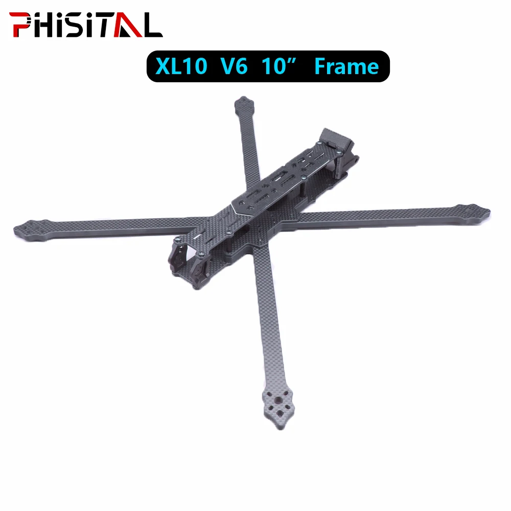 XL10 V6 10 inch 420mm Wheelbase super Long Range HD True-X Carbon FPV Frame Kit RC Drone compatible O3 Air Unit CADDX Vista