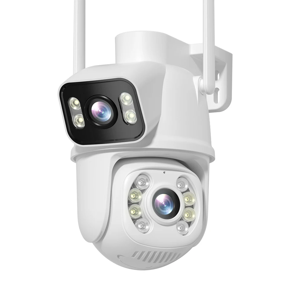 

Hiseeu 8MP ICsee Dual Lens Outdoor Night Vision with Audio Security CCTV IP 360 Ptz WiFi Camera Wireless