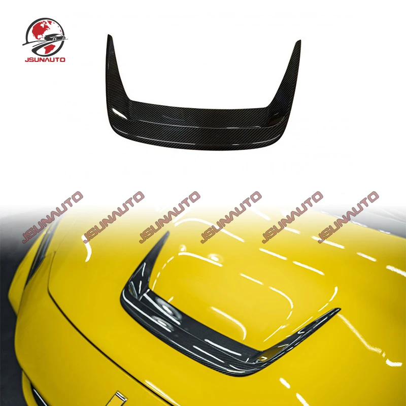 For Ferrari F8 Carbon Fiber Hood Intake Air Cover N Style Bodykit Engine Air Trims Bonnet Air Scoop Cover For  2019-2023 F8