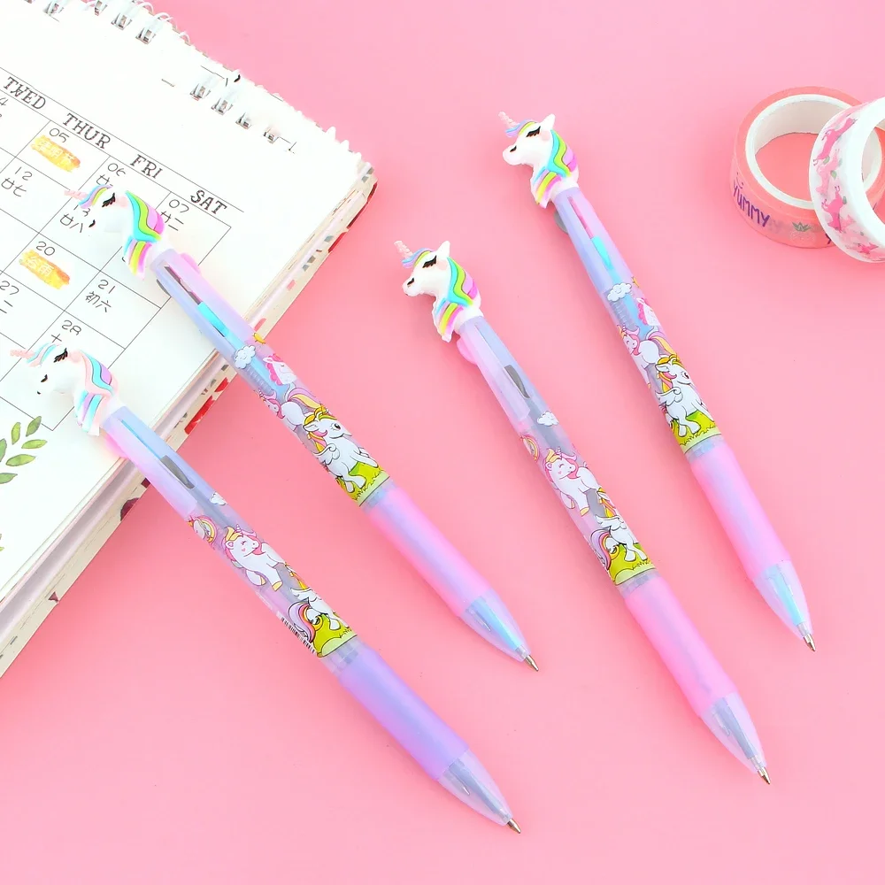 2 Pcs/lot Kawaii Cute Unicorn Cartoon 3 Colors Ballpoint Pen School Office Supply Gift Stationery Kids For Study Birthday Gifts