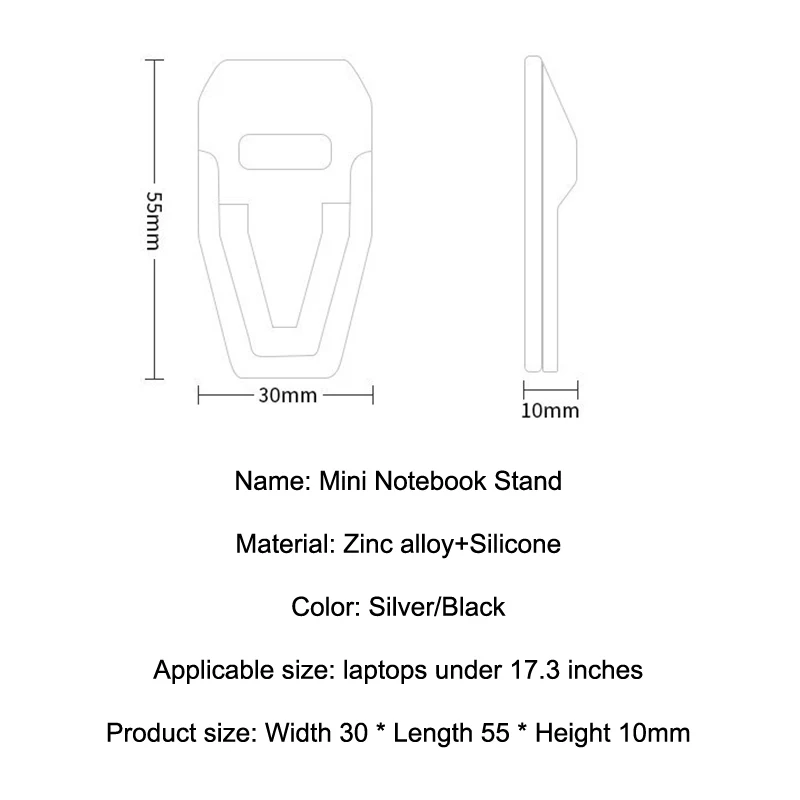 Adjustable Laptop Stand 2PCS Notebook Support Holder Portable Riser Cooling Bracket Universal For Keyboard Tablet Phone Laptop