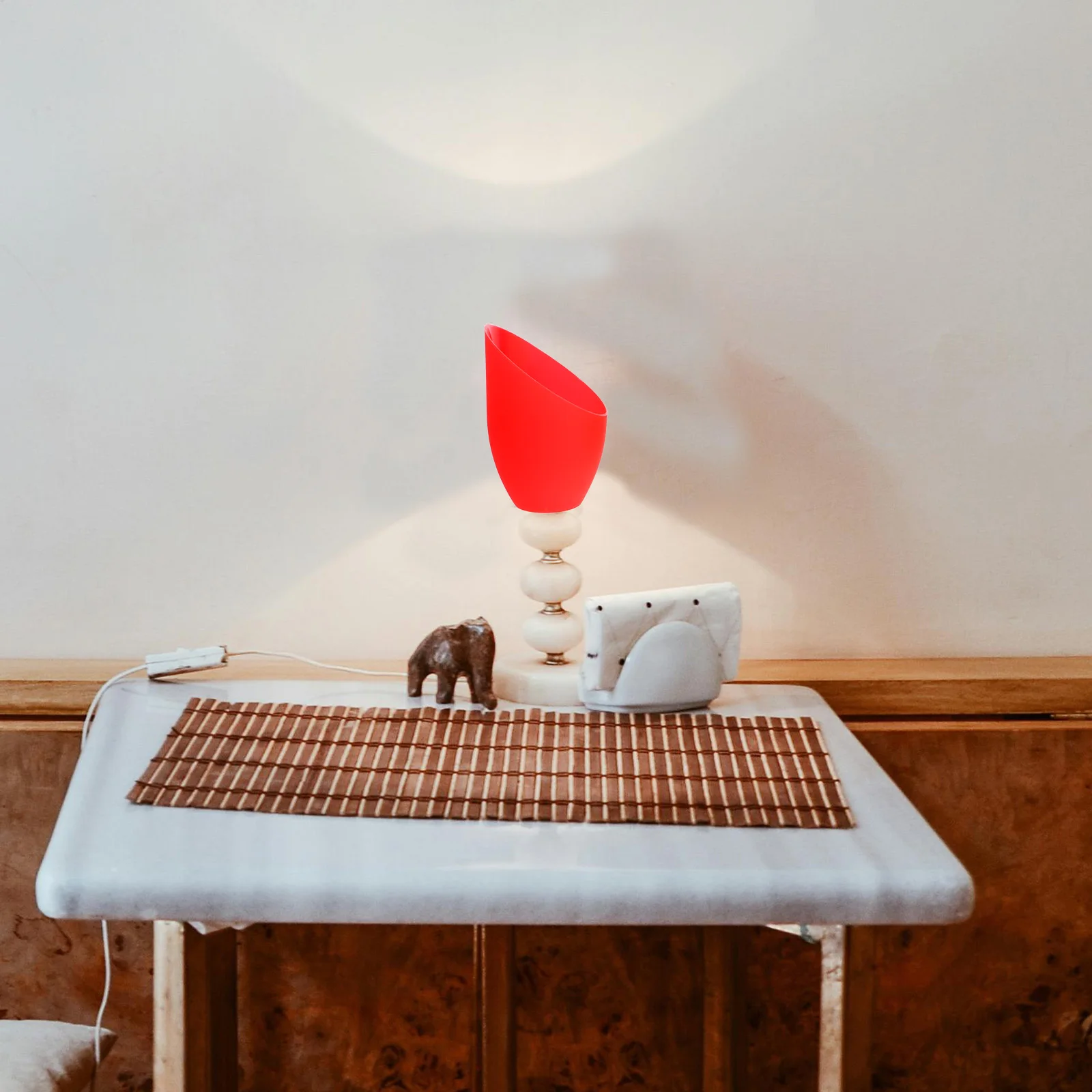 6 قطعة عاكس الضوء برميل ملون 42 مللي متر قاعدة عالية الجودة غطاء خفيف من البلاستيك للاستخدام الداخلي مصباح طاولة أرضي #2