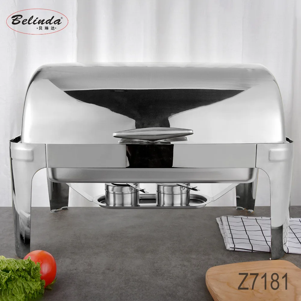 Visible full clamshell buffet stainless steel buffet stove heating insulated buffet stove breakfast