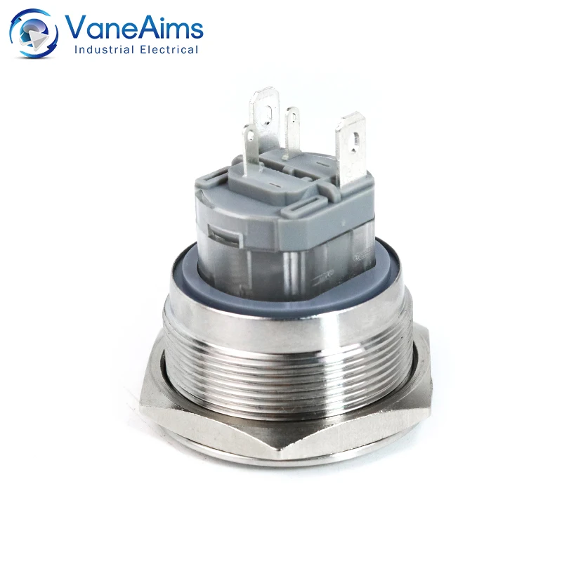 25mm 30mm 40mm Metal Button Switch 15A High Current 220V 24V 12V Reset Self-locking Waterproof Button Power Start Switch On Off