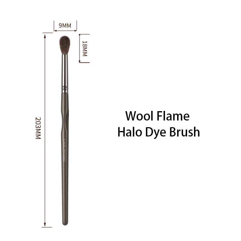 CHICHODO Cosmetic Brush-Natural Hair Tiny Waist Handle Series Makeup Brushes-08Goat Hair Flame Shape Blending Brush