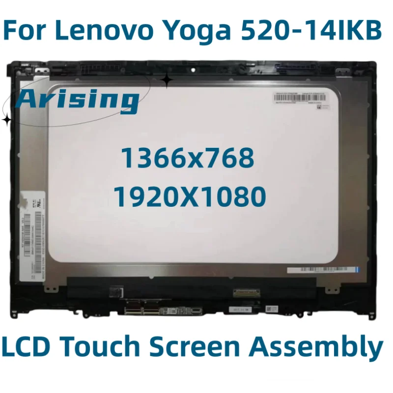 

14'' FHD LCD LED Display Touch Screen Assembly for Lenovo Yoga 520-14IKB 80x8 81c8 80ym 1920*1080 yoga 520 14