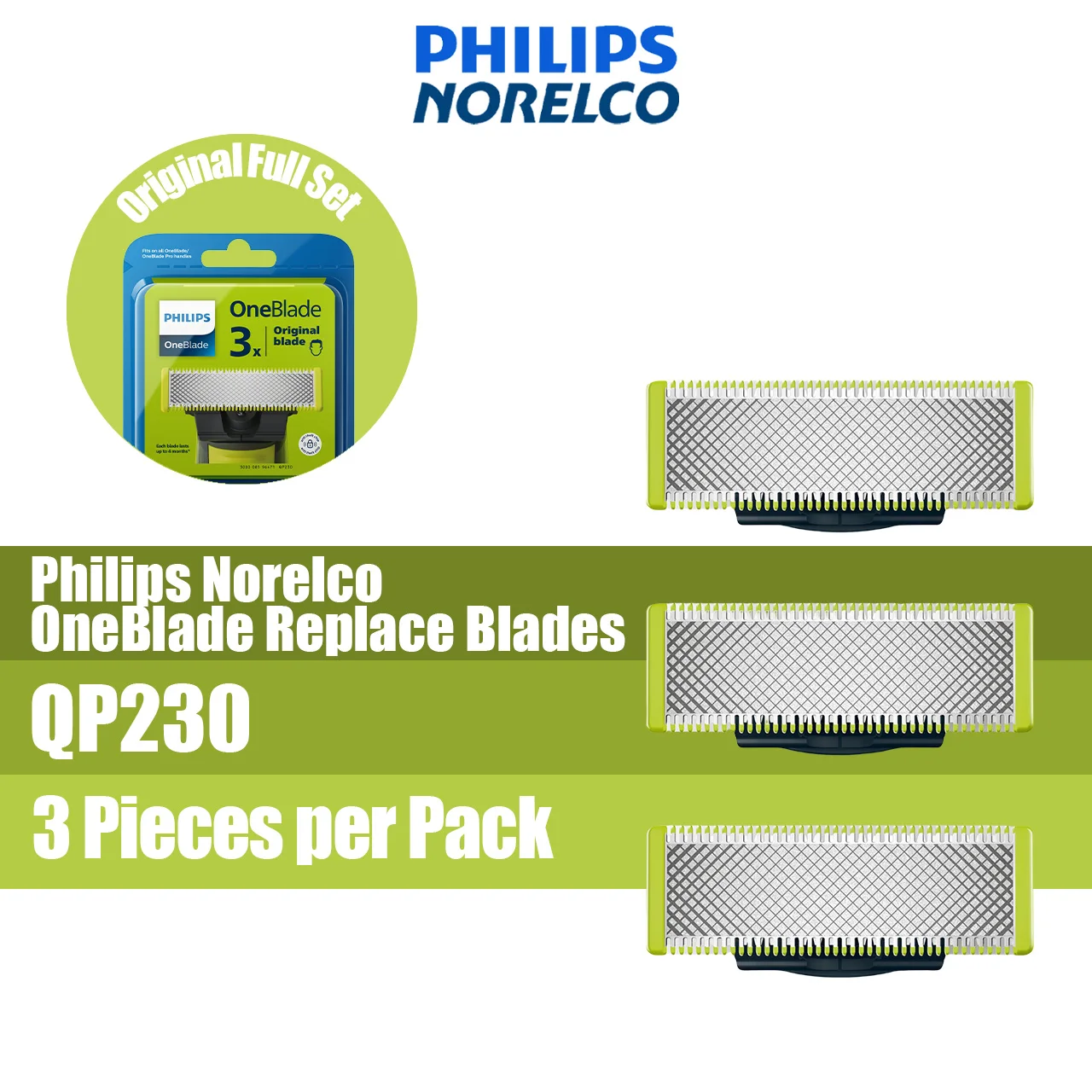 

Philips Norelco OneBlade Electric shaver replacement blades, shaver head, Trimmer