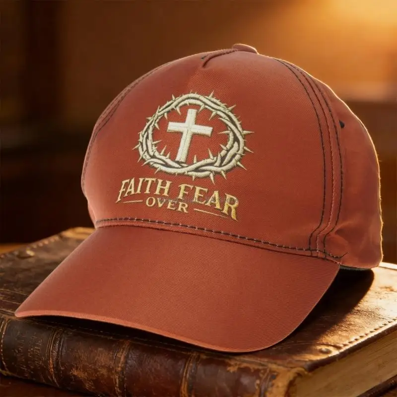  Religious Unisex Baseball Cap With Printing Lettering And Contrast Stitching