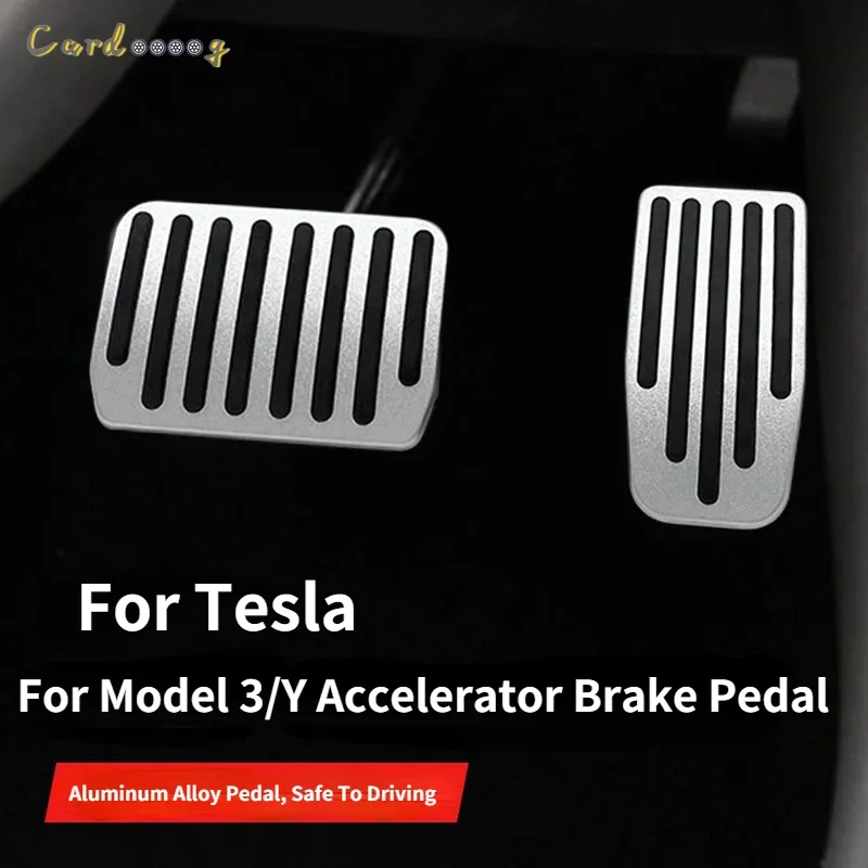 

Accelerator Brake Pedal Tesla For Model3/Y Aluminum Alloy Pedal Of Anti-Skid Car Foot Pedal Pads Cover Car Accessories Cardoooog