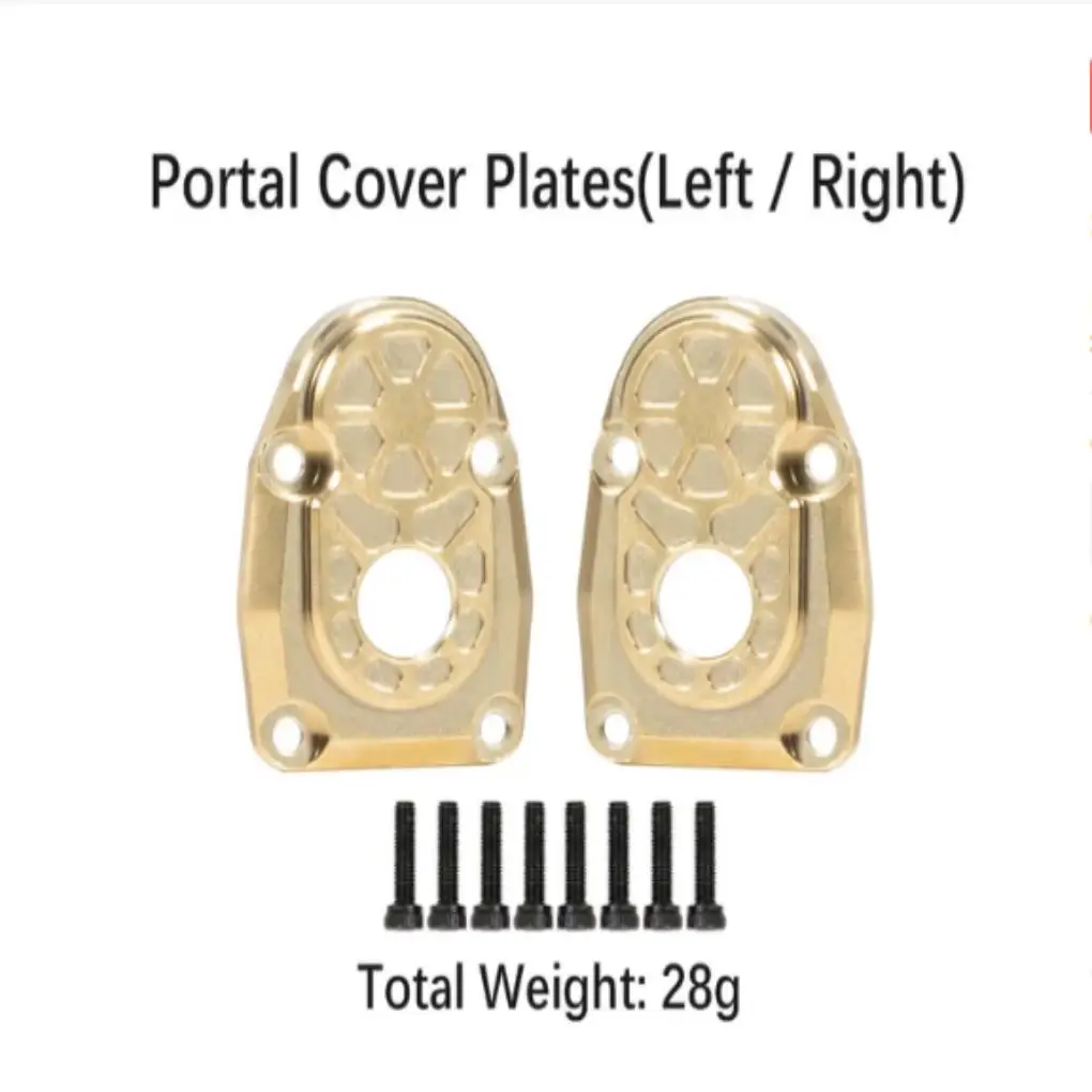 RCGOFOLLOW Brass Axle Cover Steering Hub Carrier Diff Cover Cover Plates Wheel Hex Mount for Axial Capra SCX10 1/10 RC Parts