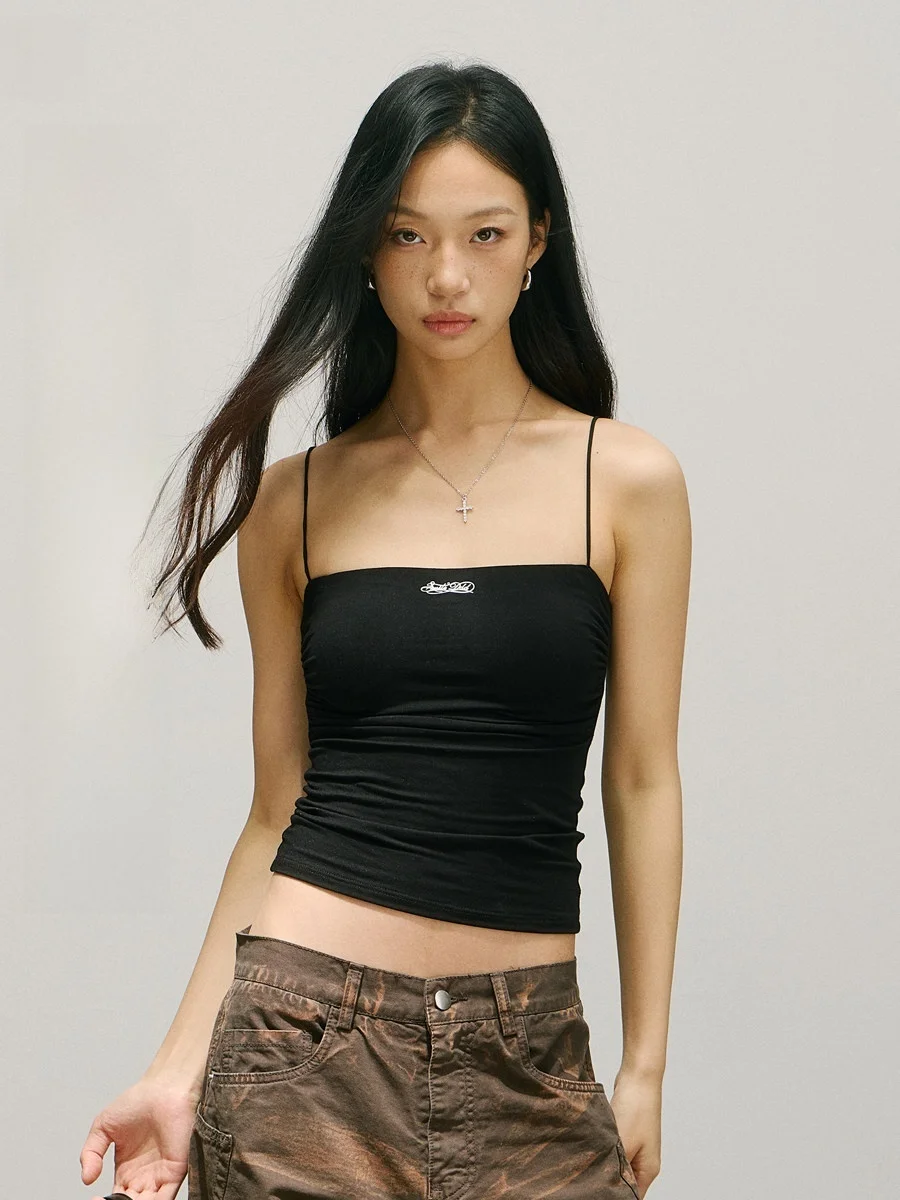 

SMILE DDD Women's Sexy Bal Vest Simple Strapl Bra Built-in Breathable Casual American Street Sle Polyester Blend