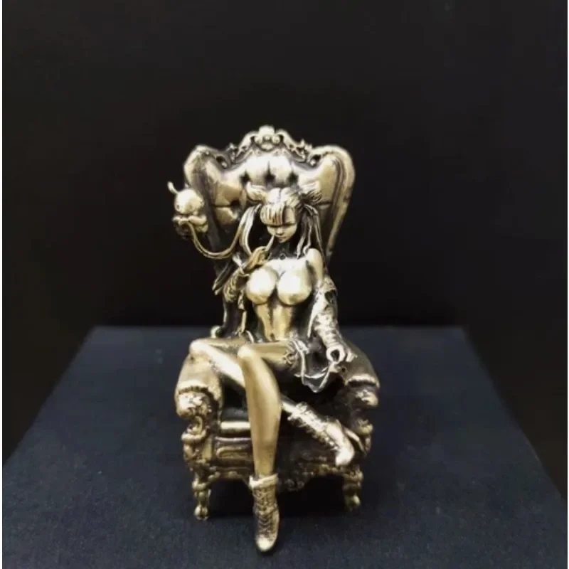 Black Pure Copper Old Sexy Beauty Queen Hand Model Ornaments