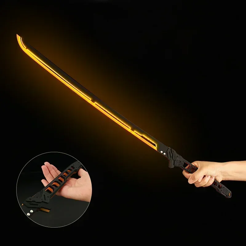 Lame d'Arme Thermique Katana Melee de 80cm, Jeu de Science Fiction, Périphérique en Plastique, Épée Lumineuse, Modèle pour Cosplay, Cadeaux, Jouets