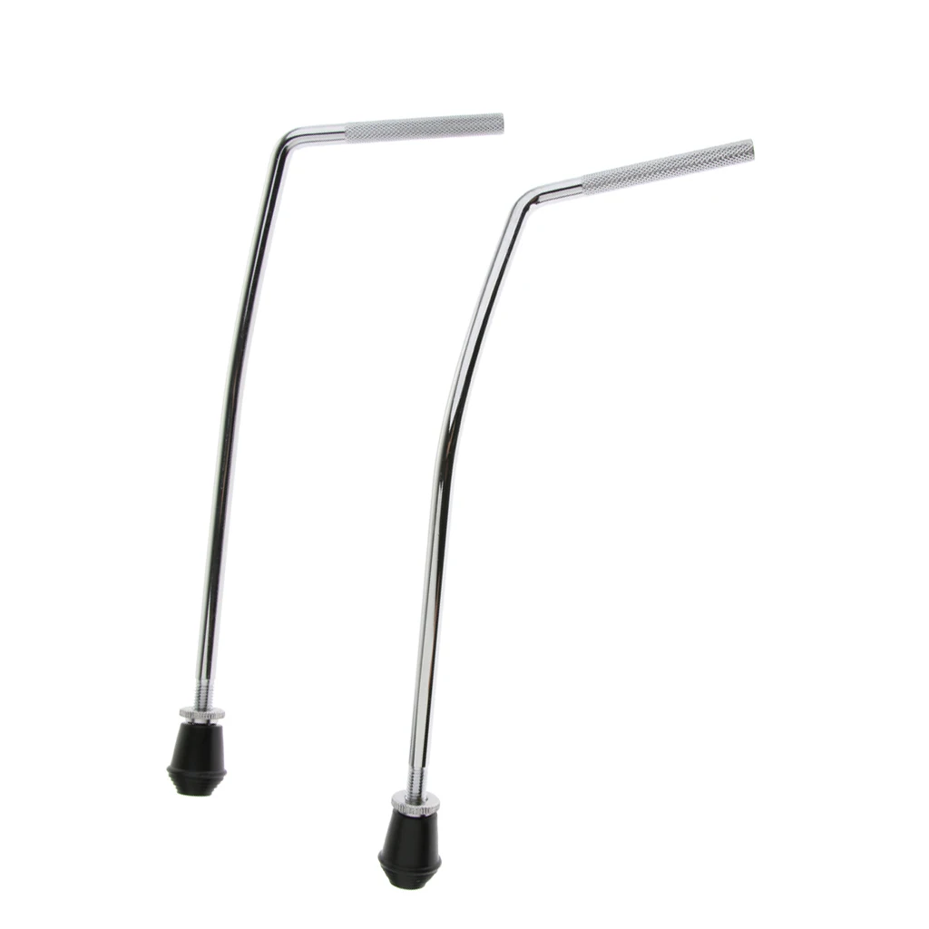 1 Pair Metal Bass Drum Legs Floor Drum Stand Rod Replacement Drumstick for Simple Drum Parts Percussion Accessories 35cm