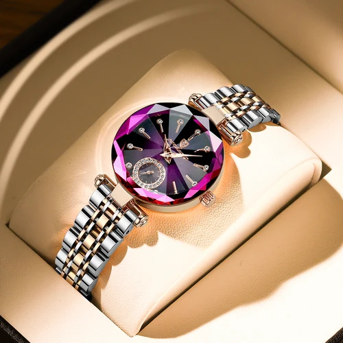 Imagen 2 del producto POEDAGAR, reloj de pulsera elegante de lujo para mujer, reloj de acero inoxidable resistente al agua para mujer, vestido informal sencillo, relojes de cuarzo para mujer
