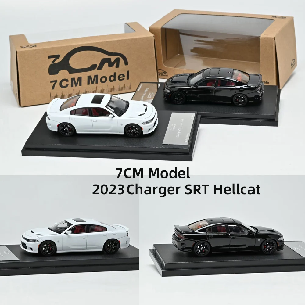 7CM Model 1/64 2023 Dodge Charger SRT Model Car Diecast Vehicle Collection Model With Display Case Gifts for Adults