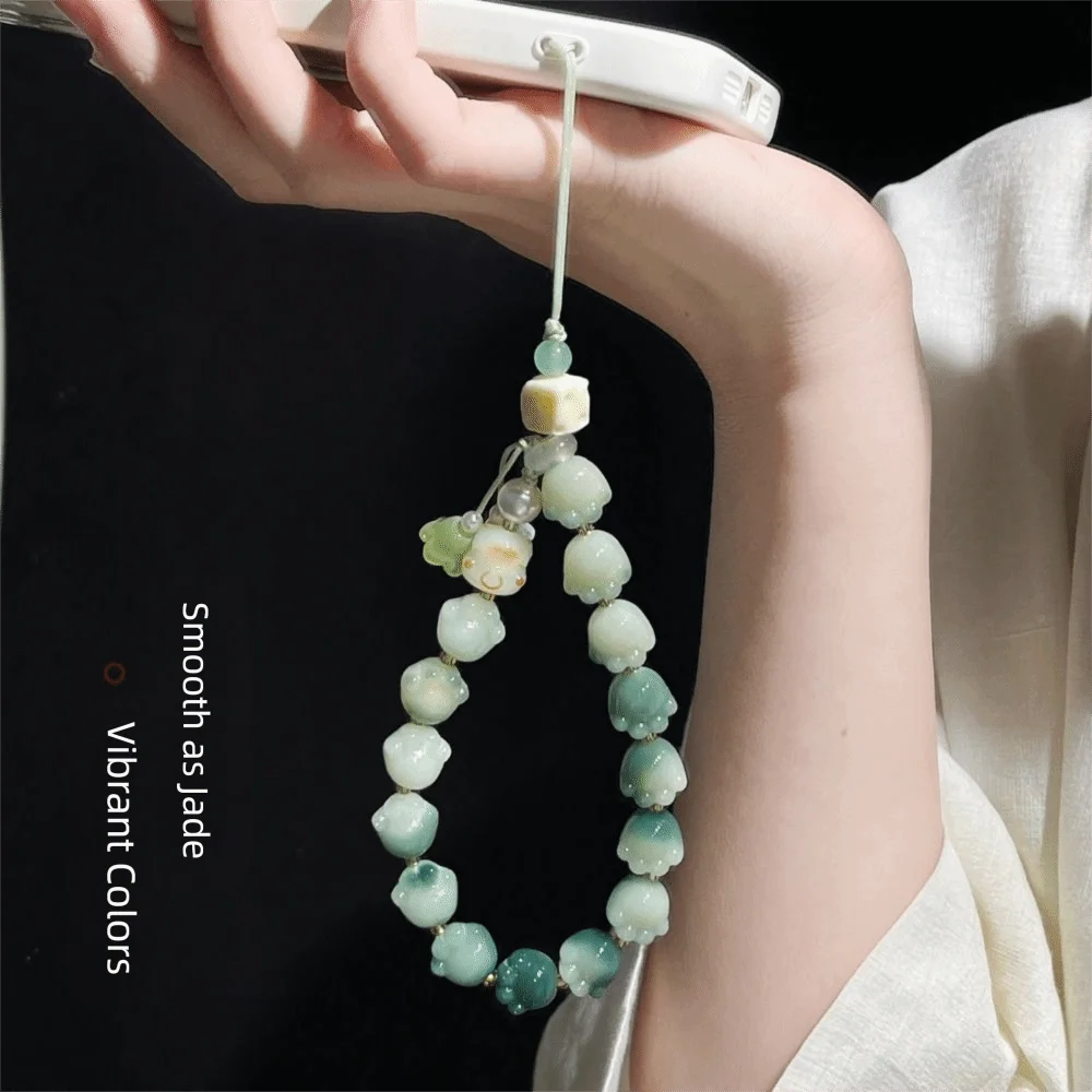 

Брелок для милых девочек, ремешок для мобильного телефона, анти-потерянный слинг, браслеты, ремешок для телефона, эстетические бусины из бисера, цепочка для телефона, сумка, кулон