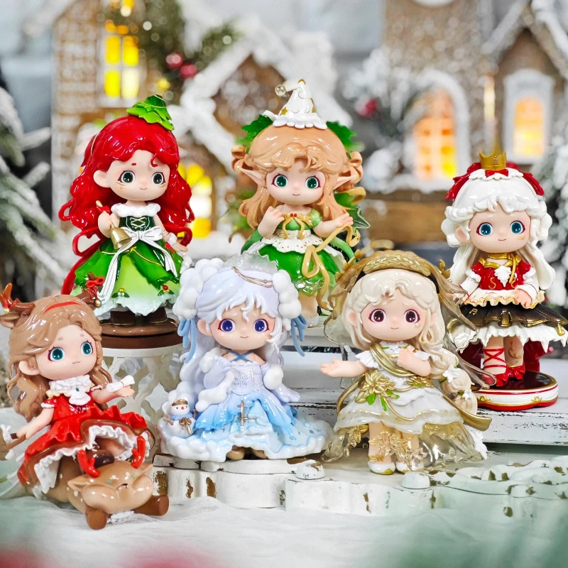 

New In-Stock Black Play Qiaoqiao Joy Christmas Secret Dance Blind Box Trendy Figurines Decorations Birthday And Festival Gift