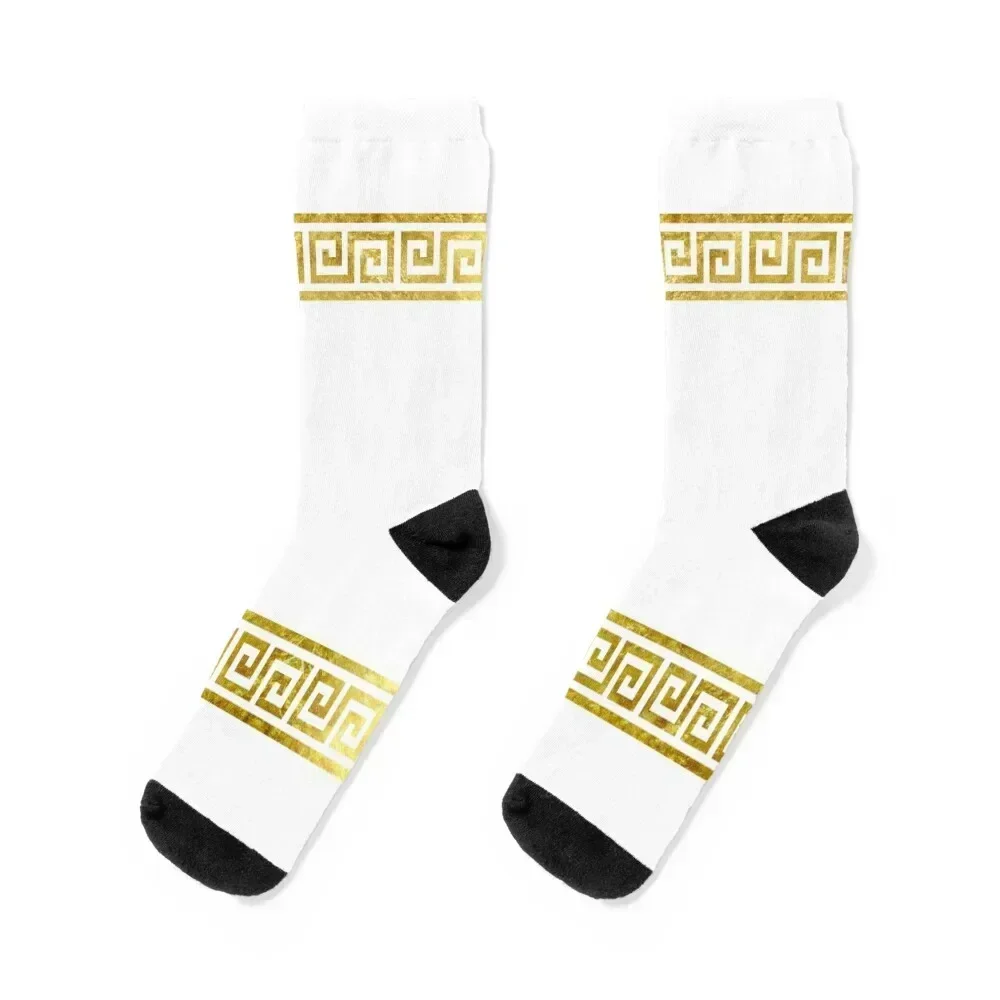 Greek geometric pattern Socks colored valentine gift ideas moving stockings Socks Women's Men's