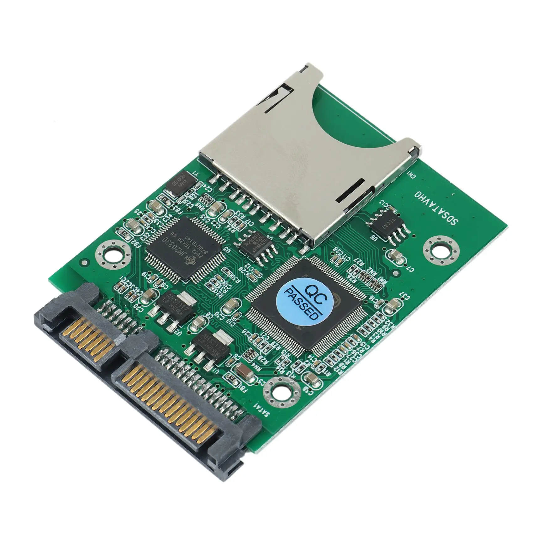 SD SDHC Secure Digital MMC Memory Card to 7+15P SATA Serial ATA Converter Adapter Easy Installation No Driver Required