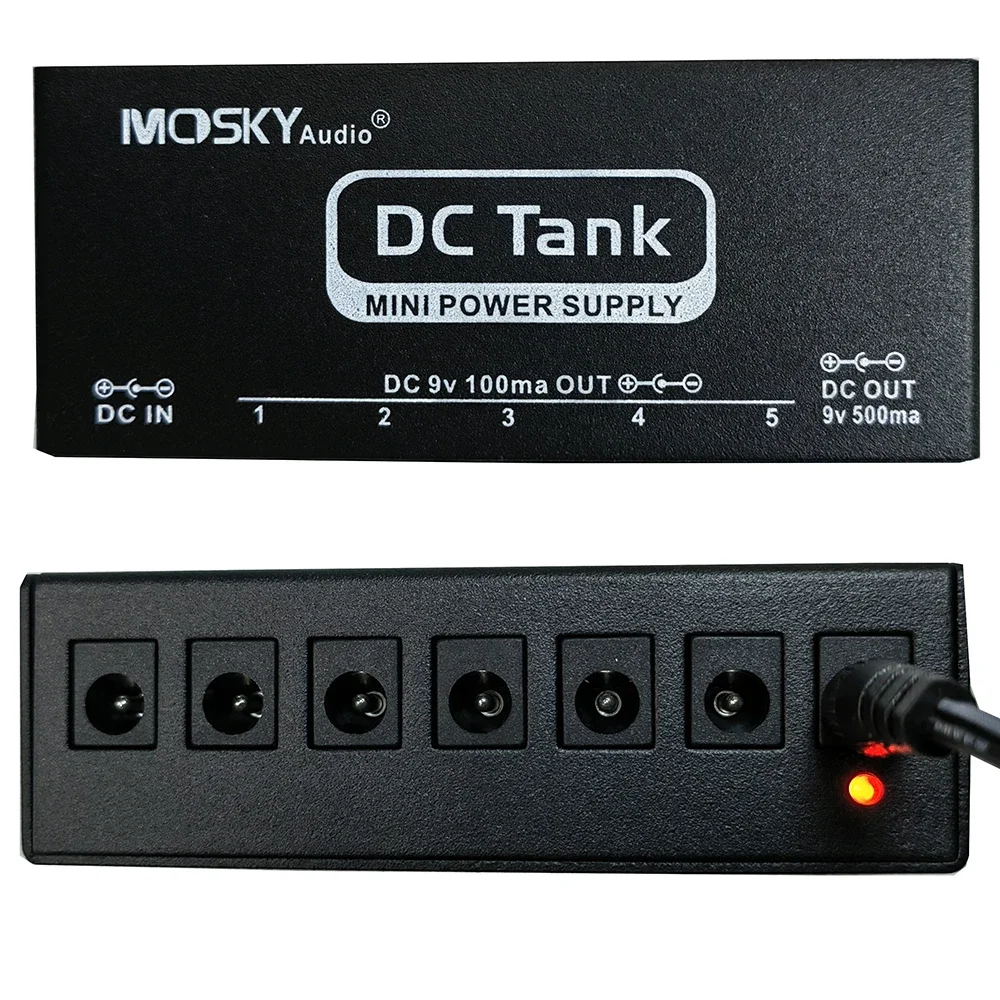 Mosky DC-Tank Mini Pedal Power Supply Guitar Effects Pedal 6 Isolated Output Power Short Circuit /Over Current Protection