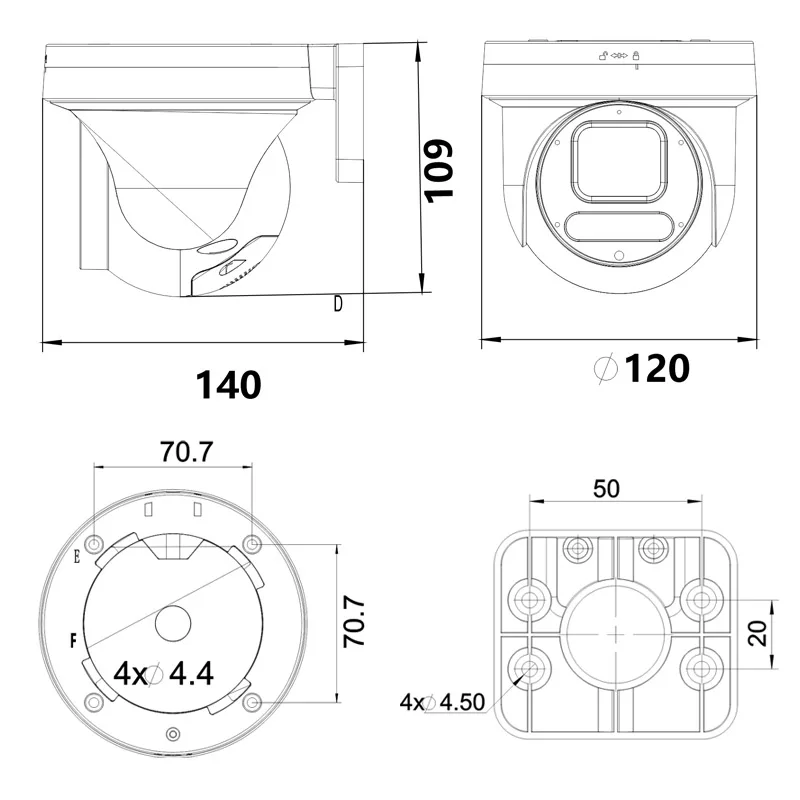

OEM 8MP 10X Motor AF ColorVU POE IP Camera Dual Light IR Full Color Turret Two Way Audio PTZ Outdoor CCTV Security Camera 4K