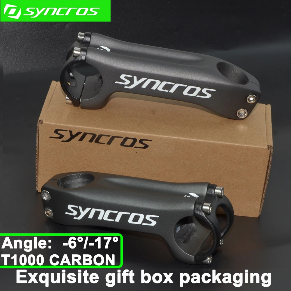 

Syncros Carbon Bike Stem Road Bike/mtb Stem -6°/-17° Mountain Bike Carbon Stem Black Grey Silver White Logo Bicycle Accessorie