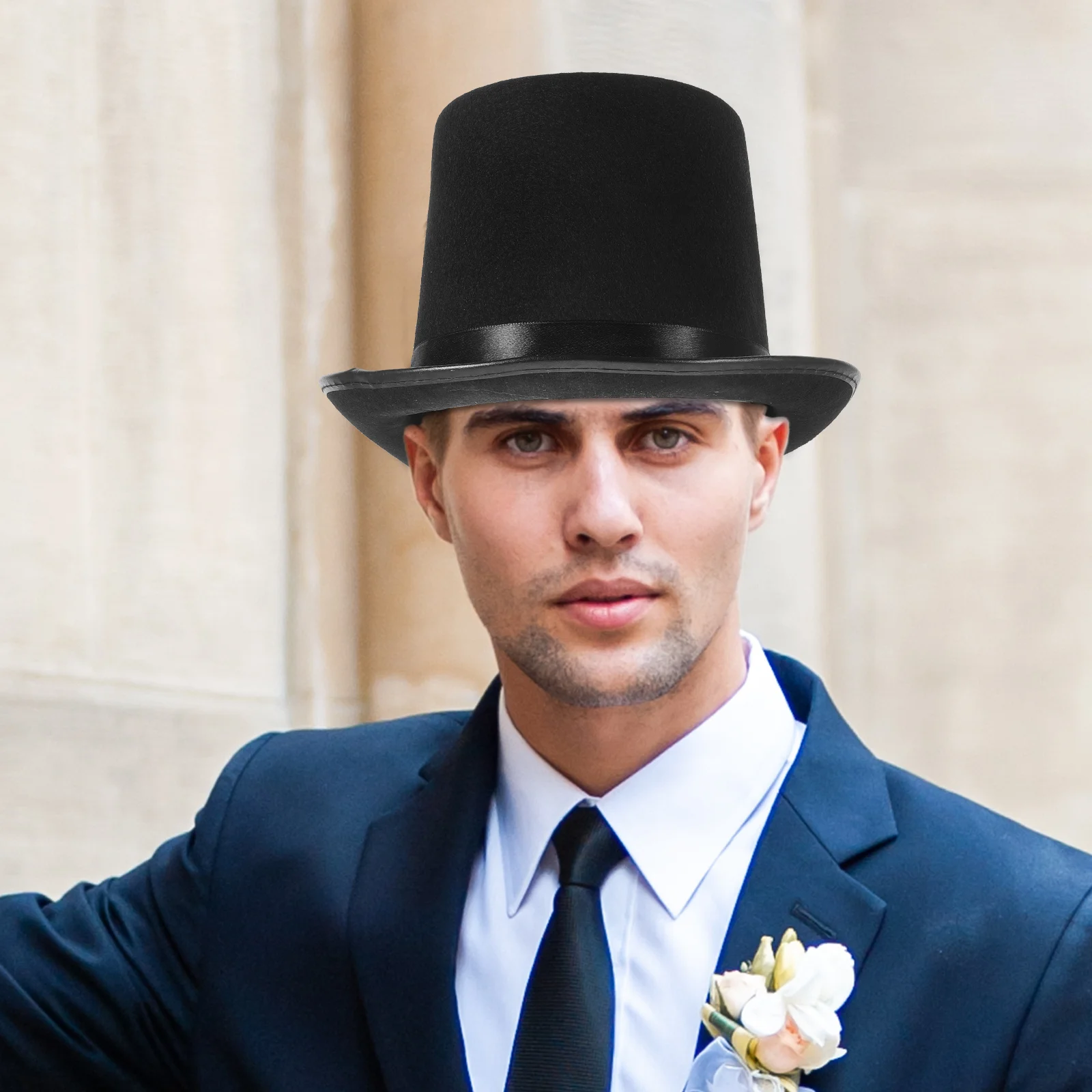 

Magician Hat Nonwovens Party Costume Accessory for Adult Dress Up Mystery Performer Retro Style Event