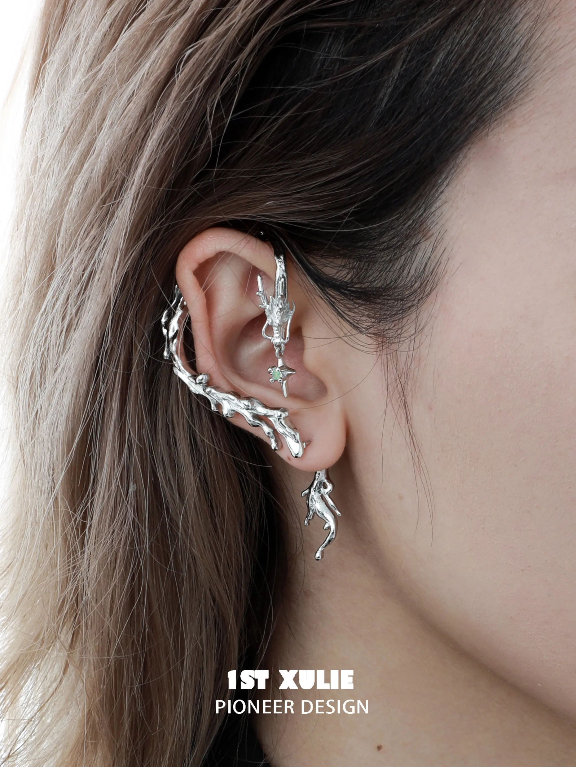 New Chinese Style Earrings Ear Hanging Original Niche Design High-Grade Sweet Cool Hot Girl Earrings Earrings