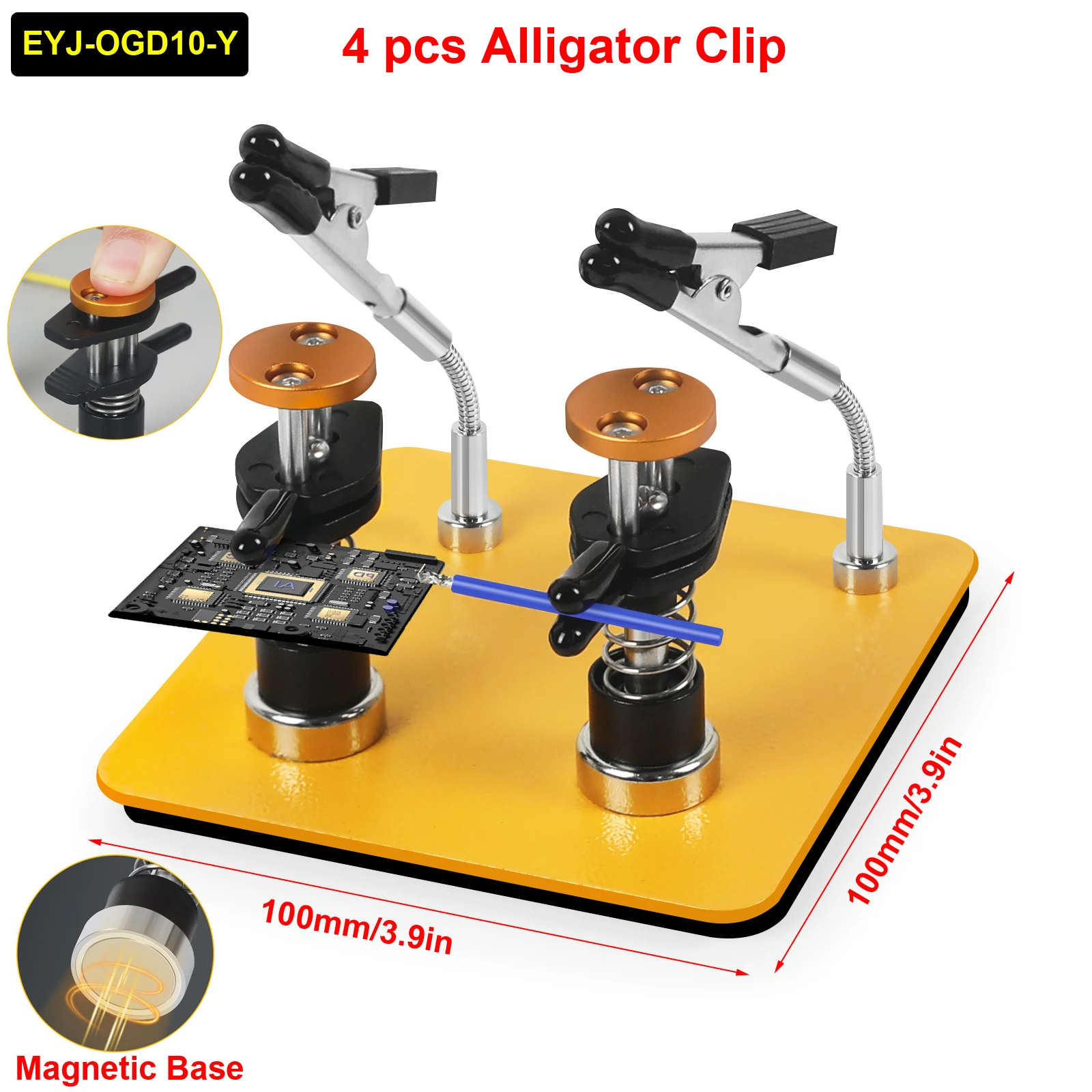 Toolour Soldering Helping Hands Soldering Tool with Magnetic Metal Flexible Arm Adjustable PCB Holder for Welding Repair image 3
