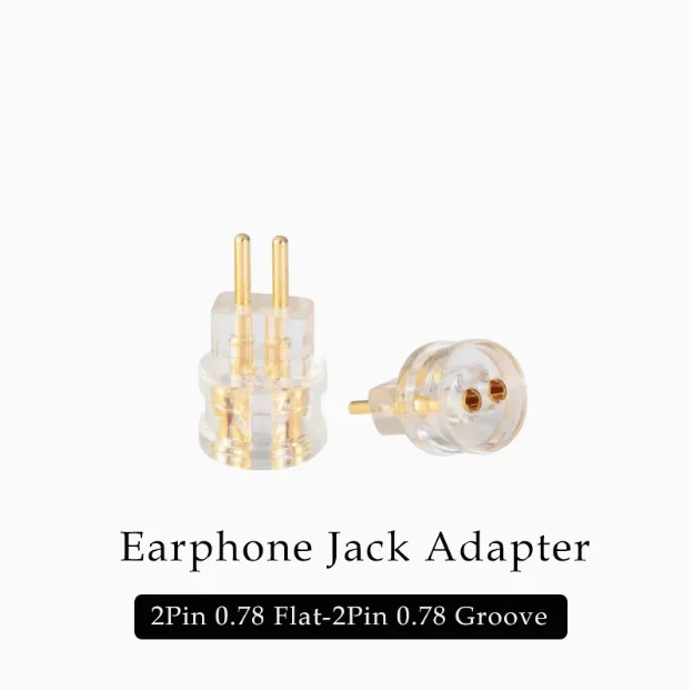 1 Pair Earphone Jack Adpter 2Pin 0.78 Flat To 2 Pin Groove Notch Earphone Adaptor Connector