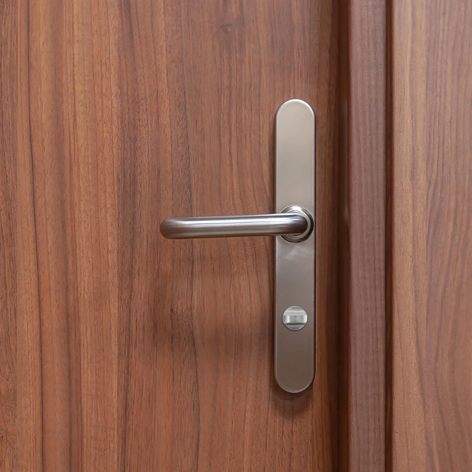 2 個のステンレス鋼のドアノブロックヘビーデューティセキュリティユニバーサルフィット簡単なインストールスタイリッシュなホームベッドルームバスルーム