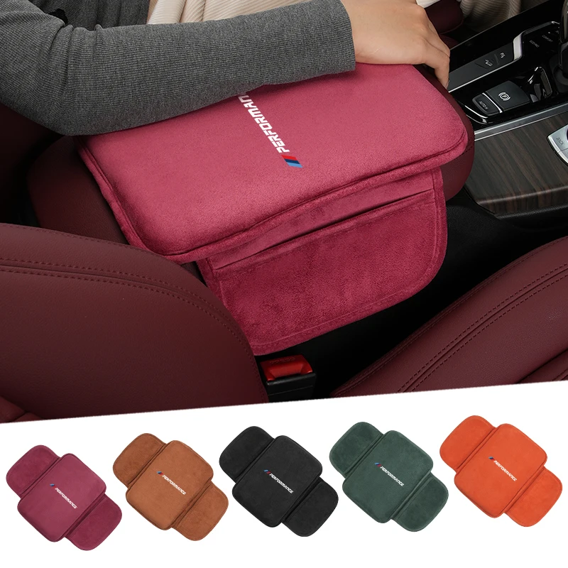 Car Armrest Box Cushion Leather Console Armrest Storage Pad Accessories For BMW 1  3  5 Series X1 X4 X5 X7 G20 G38 F20 F39 F48 E