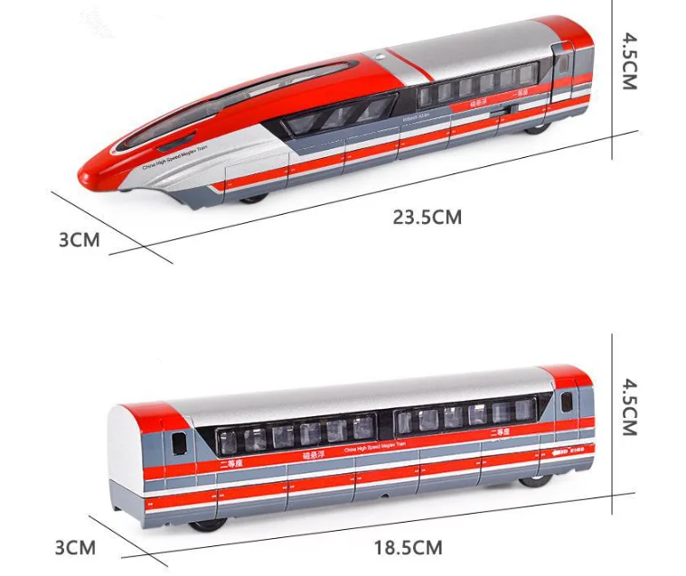 Modèle de train à grande vitesse en alliage, jouet de train Maglev, cadeau d'emballage d'origine, vente en gros, 1: 87